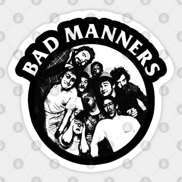 Bad Manners - Engraving Style Sticker by Parody Merch